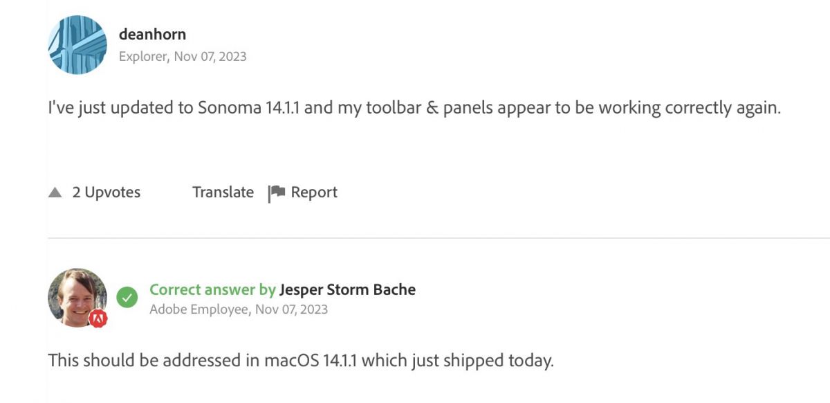 苹果发布macOS 14.1.1更新 修复PS工具条等故障